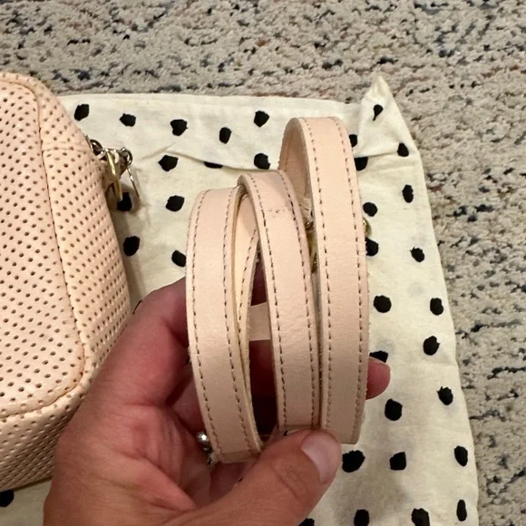 Clare V Blush Perforated Crossbody Bag - Picture 9 of 9
